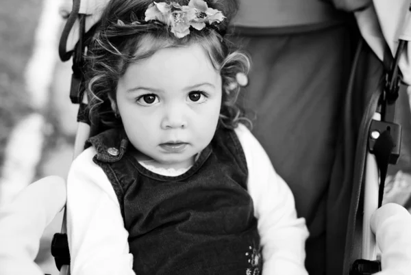 Baby in stroller — Stock Photo, Image