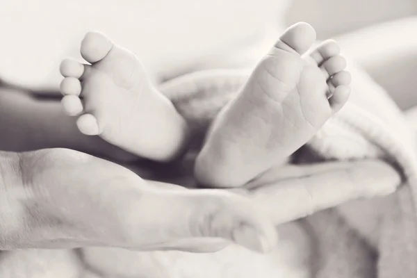 Newborn's foot — Stock Photo, Image