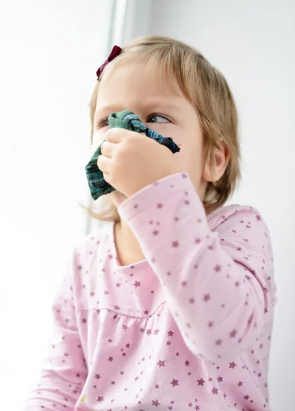 Sick toddler girl — Stock Photo, Image