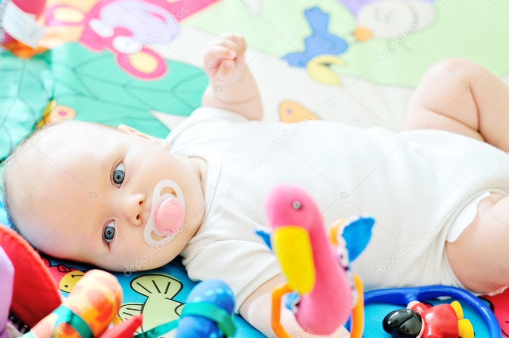 baby on the carpet