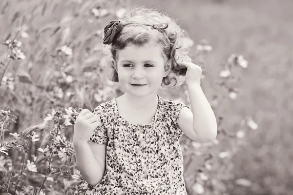 Girl in field — Stock Photo, Image