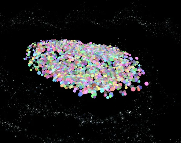 Confetti in the night sky — Stock Photo, Image