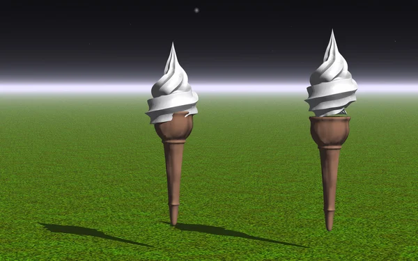 Két hatalmas fagylalt — Stock Fotó