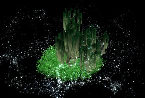 A misteriosa ilha verde — Fotografia de Stock