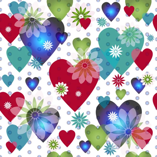 Motif sans couture Saint-Valentin — Image vectorielle