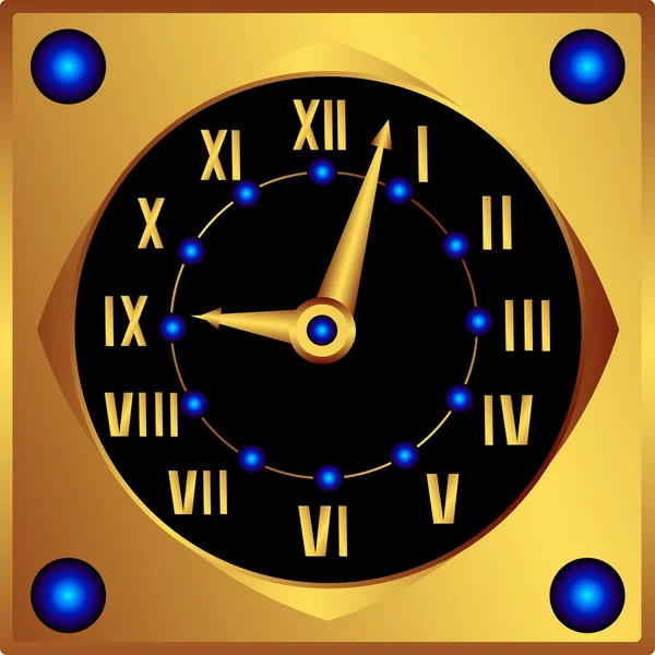 Dekorativa klocka — Stock vektor