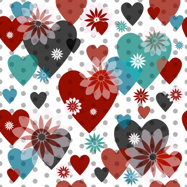 Seamless valentine pattern-new — Stock Vector