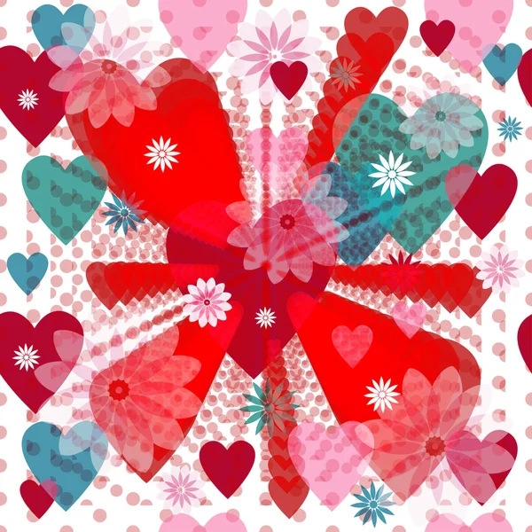 Seamless valentine pattern-new — Stock Vector