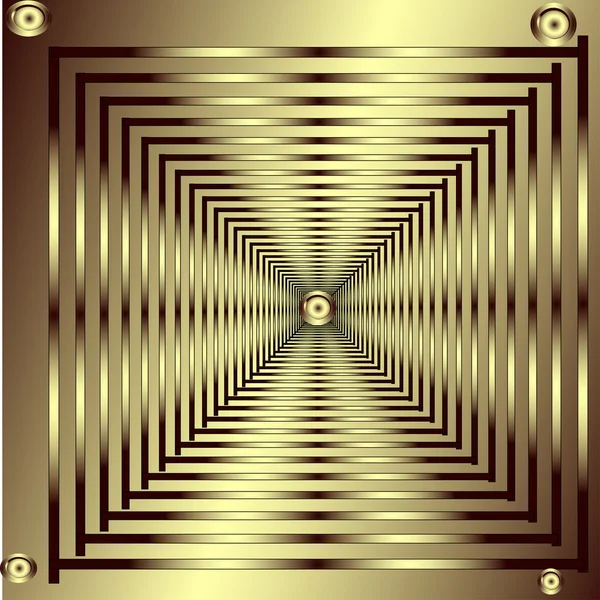 Cadre en or à motifs — Image vectorielle