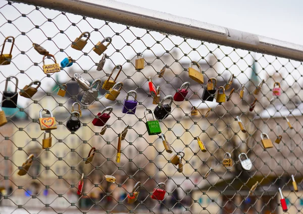 Love locks in Salzburg Austria — Stock Photo, Image