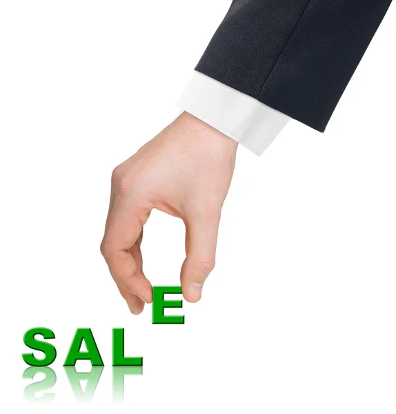 Hand and word Sale — Stock Photo, Image