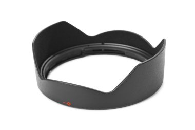 Beyaz arka plan üzerinde izole kamera için objektif kapağı