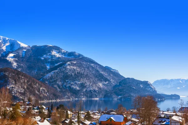 Bergen ski resort st. gilgen Österrike — Stockfoto