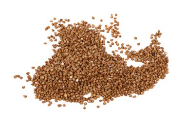 Beyaz arka plan üzerinde izole buğday yığını