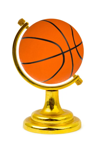 Balle de basket-ball comme un globe — Photo