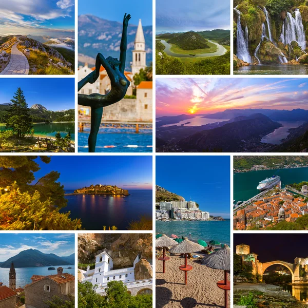 Collage von Reisebildern aus Montenegro (meine Fotos) — Stockfoto