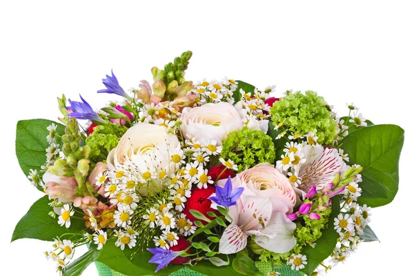 Flowers bouquet isolated on white background — Stock Photo, Image