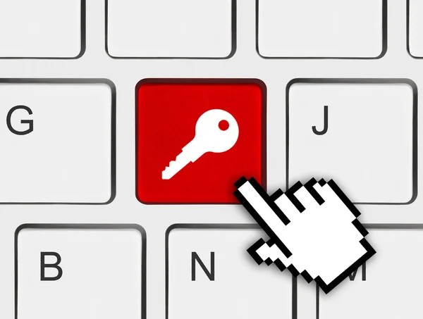 计算机键盘使用安全密钥 — 图库照片