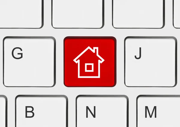 Computertastatur mit Home-Taste — Stockfoto