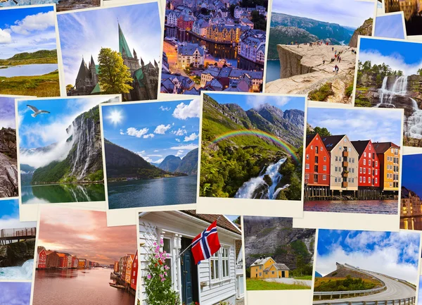 Pila de viajes de Noruega disparos — Foto de Stock
