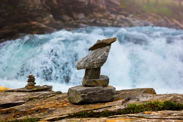 Cascada de Stigfossen y mirador - Noruega —  Fotos de Stock