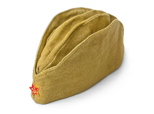 Armée soviétique soldats fourrage-cap — Photo