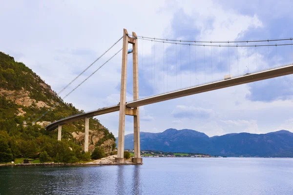 Bridge in fjord Lysefjord - Norway — Stock Photo, Image