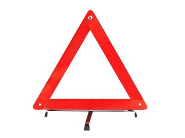 Uyarı araba işareti - kırmızı üçgen
