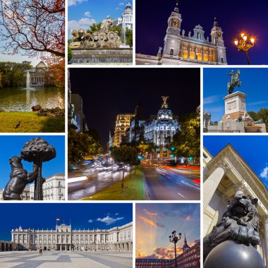 Madrid İspanya fotoğraf kolaj