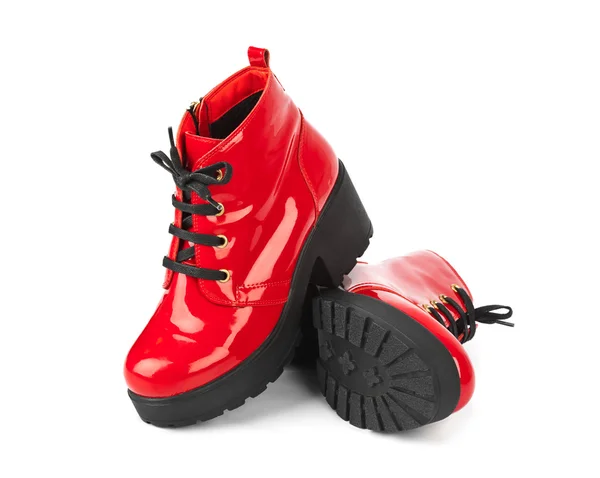 Piros cipő elszigetelt fehér háttér — Stock Fotó
