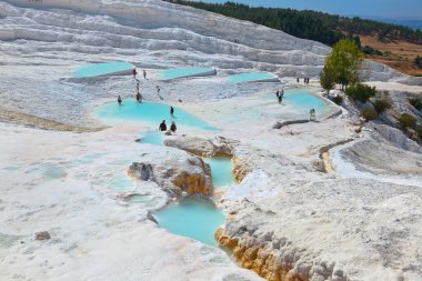 Travertine havuzları ve terasları - Pamukkale Türkiye