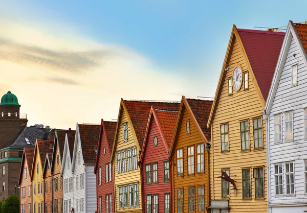 Famous Bryggen street in Bergen - Norway — Stock Photo, Image