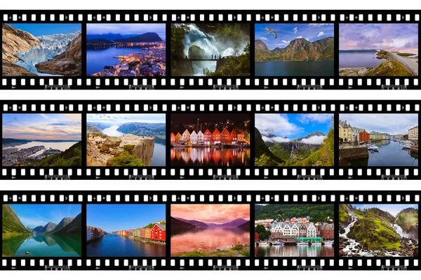 Marcos de la película - Noruega imágenes de viaje (mis fotos ) — Foto de Stock