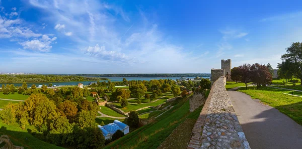 Panorama de Kalemegdan e Belgrado — Fotografia de Stock