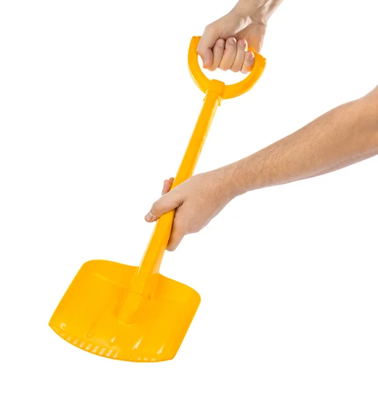Hands with shovel — Stock Photo, Image