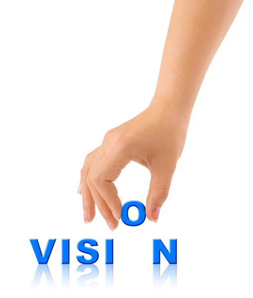 Hand en word visie — Stockfoto
