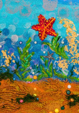 Soyut sualtı deniz manzarası