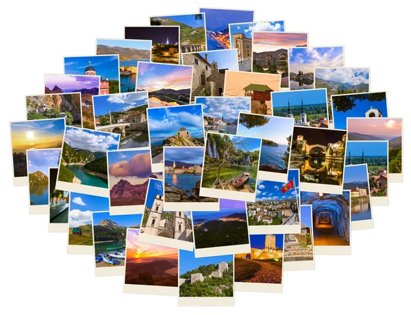 Stapel von Montenegro und Bosnien Reisebildern (meine Fotos) — Stockfoto