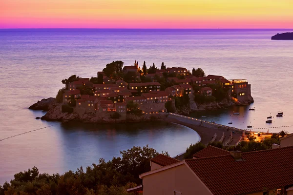 Sziget Sveti Stefan - Montenegró — Stock Fotó