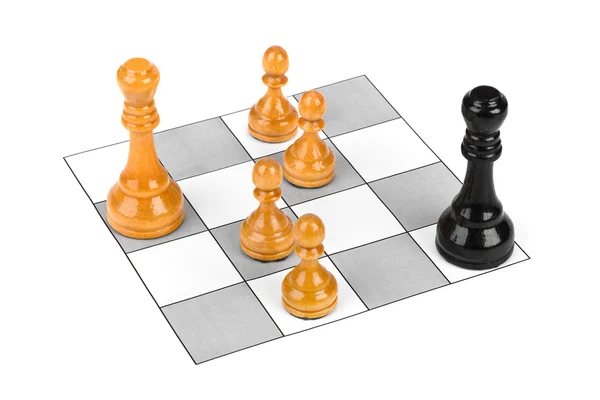 Chess pieces isolated on white background — Stock Photo, Image