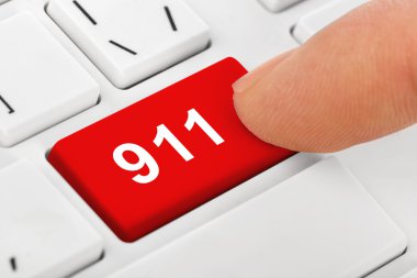 Bilgisayar klavye ile 911 anahtar