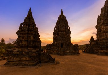 Prambanan tapınak yakınındaki Yogyakarta Java Adası - Endonezya