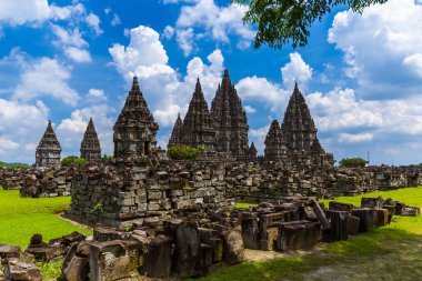 Prambanan tapınak yakınındaki Yogyakarta Java Adası - Endonezya