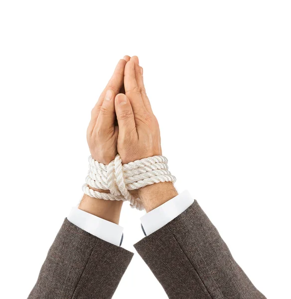 Bound praying hands — Stock Photo, Image