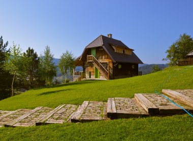 Geleneksel köy Drvengrad Mecavnik - Sırbistan