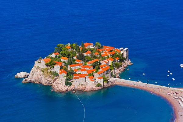 岛屿 Sveti Stefan-黑山 — 图库照片