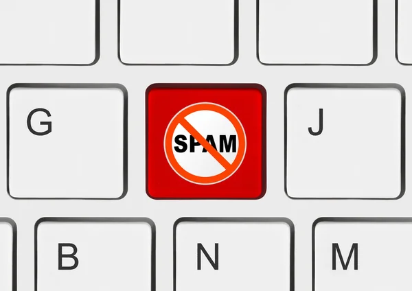 Tastiera del computer senza tasto SPAM — Foto Stock