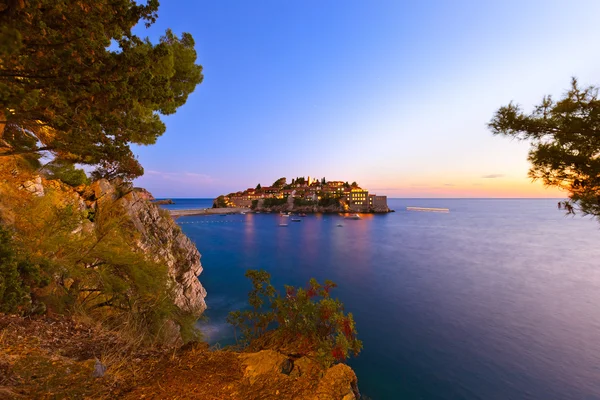 Sziget Sveti Stefan - Montenegró — Stock Fotó