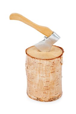 Günlük yangın ahşap ve balta