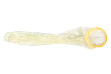 Prezervatif - beyaz arka plan üzerinde izole